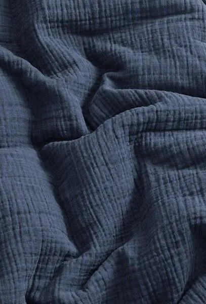 Sandiik Sandiik Musselin Bettwäsche „Blaugrau"– aus Biobaumwolle – Produktbild 6 von 6