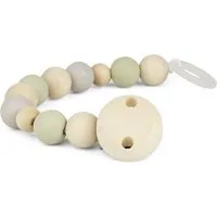 Grünspecht Schnullerkette mit Kautschuk- und Holzperlen, Frühling Länge 21 cm – Produktbild 1 von 1