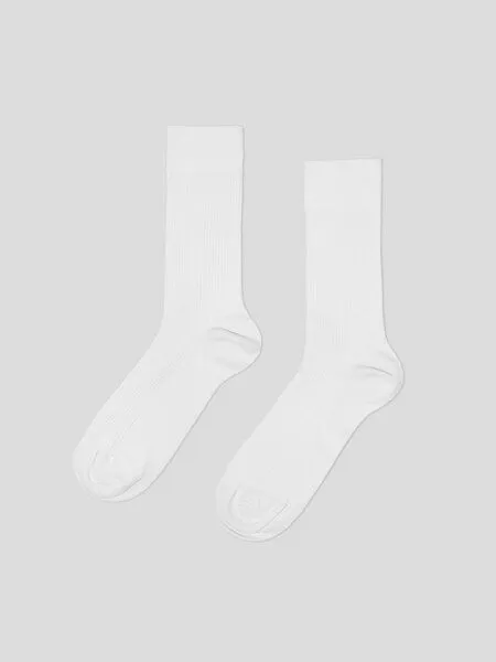 erlich textil erlich textil Casual Cotton Gerippte Socken im 3er Pack aus Bio-Baumwolle, Weiß, – Produktbild 5 von 6