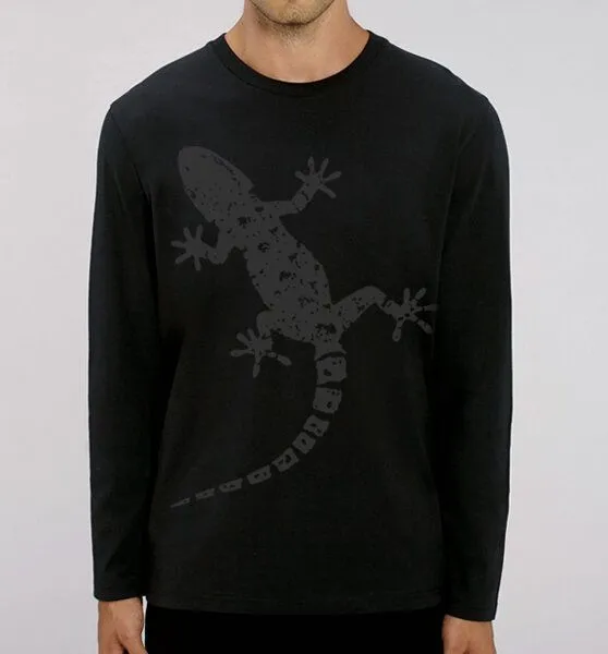 Picopoc Picopoc Gecko Langarm T-Shirt für Männer, Schwarz, – Produktbild 1 von 2