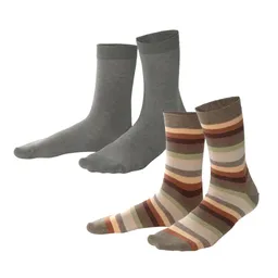 Living Crafts LIVING CRAFTS - Unisex Socken, 2er Pack - Gestreift (98% Bio-Baumwolle; 2% Elasthan), Nachhaltige Mode, Bio Bekleidung – Produktbild 1 von 1