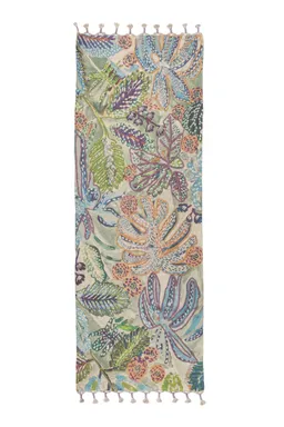 Tranquillo Läufer BOTANIC TWIST – Baumwolle, 190 x 70 cm - blau – Produktbild 1 von 1