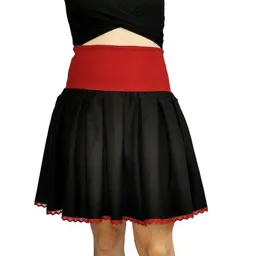 liebewicht liebewicht Rock Faltenrock schwarz rot aus Biobaumwolle für Damen – Produktbild 1 von 1