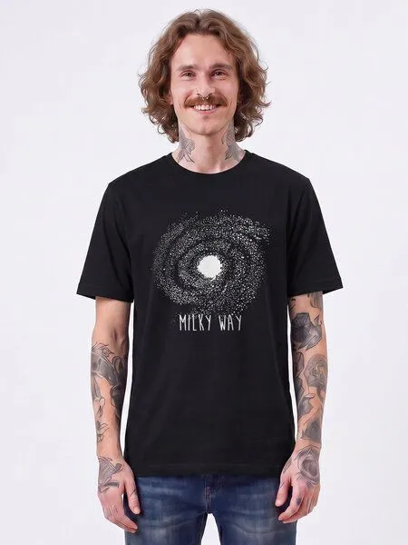 watapparel watapparel T-Shirt Unisex Milky way, Black, – Produktbild 2 von 2