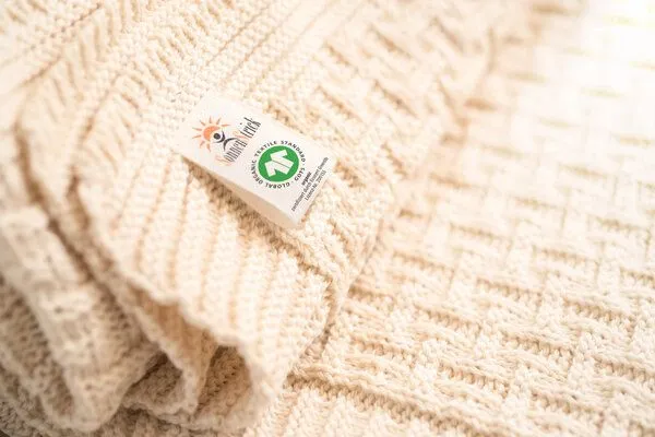 Sonnenstrick Sonnenstrick Babydecke Karostrickmotiv, Natur, – Produktbild 5 von 5