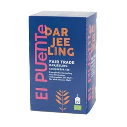 El Puente El Puente Darjeeling - Bio-Schwarztee 20 Teebeutel | Fair Trade | Bio-zertifiziert | Vegan | Glutenfrei – Produktbild 1 von 1