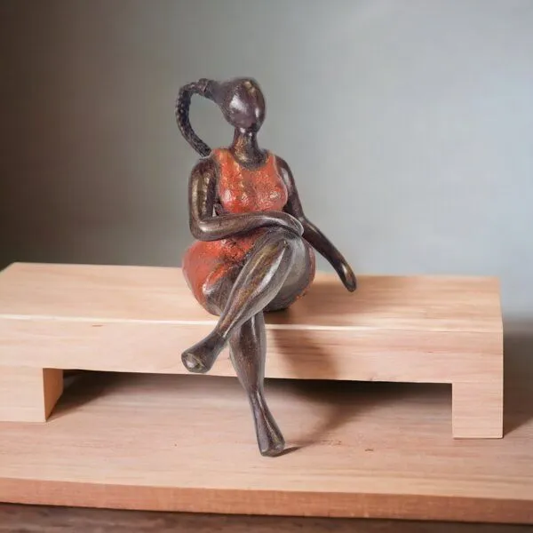 Moogoo Creative Africa Moogoo Creative Africa Bronze-Skulptur "Bobaraba Lola" by Alain Soré | 20cm 800g | verschiedene Farben, Rot, – Produktbild 1 von 2