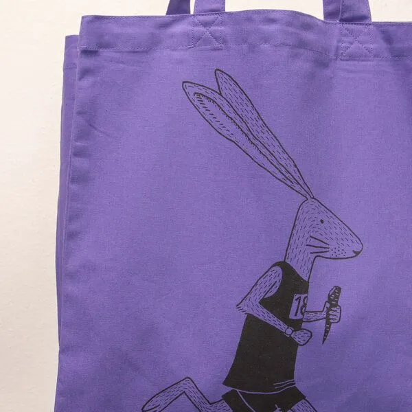 Cmig Cmig Laufhase Tasche / Jutebeutel für Läuferinnen mit Hase, Purble love (lila), – Produktbild 3 von 4
