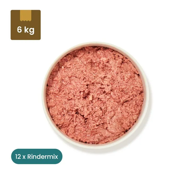 haustierkost.de haustierkost.de Rindermix Frostfutter 12 x 500 g – Produktbild 1 von 2