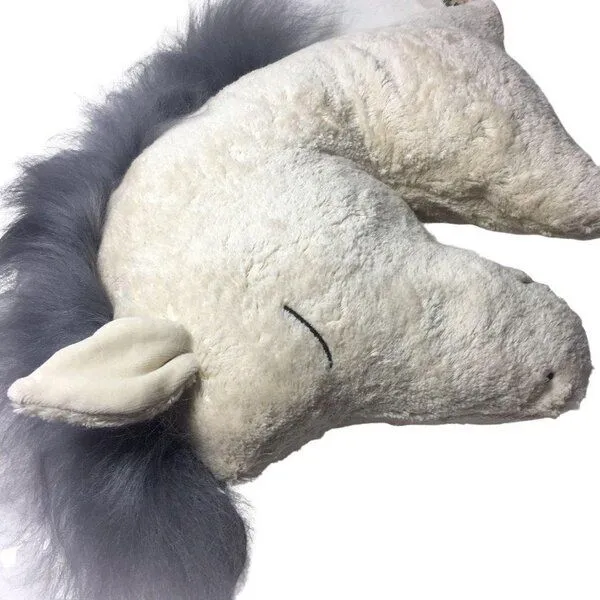 Pat und Patty Pat und Patty Bio/ Öko Kuschelkissen Pferdekopf aus 100 % Baumwolle kbA, Weiss, – Produktbild 2 von 3