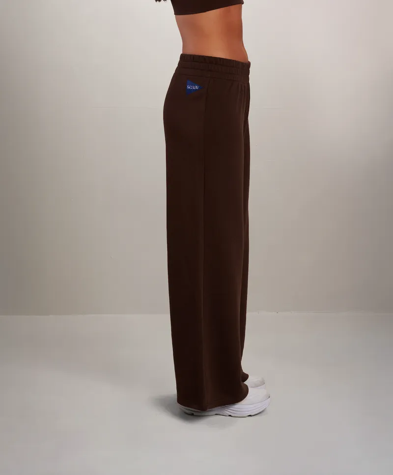 SEAAV SEAAV Damen vegan Hose Dune Weites Bein Kaffeebohne, Dunkelbraun, – Produktbild 1 von 2