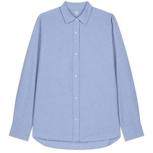 YTWOO YTWOO Damen-Oxford-Hemd aus Bio-Baumwolle, Blue oxford, – Produktbild 1 von 2