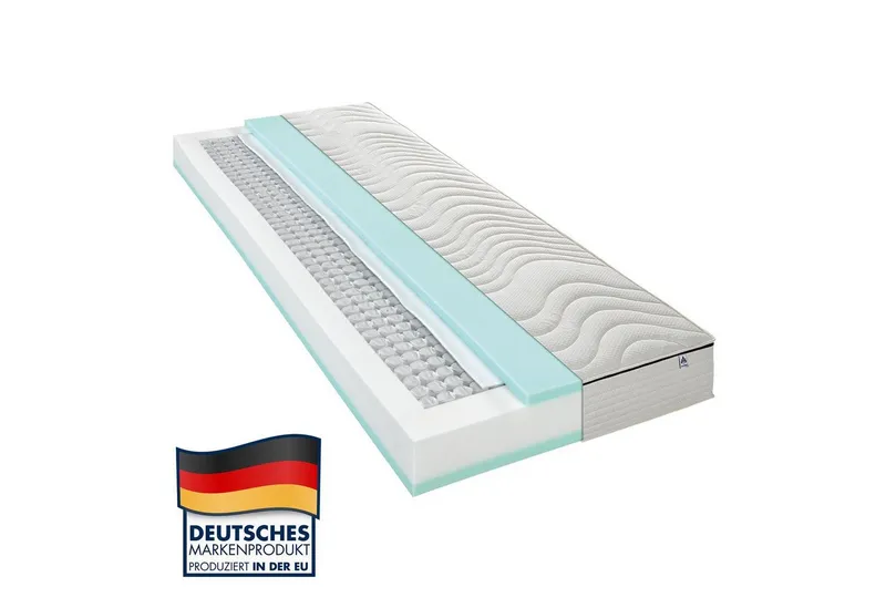 irisette Taschenfederkernmatratze 1.000er Tonnentaschenfederkernmatratze Rügen, Irisette, 24 cm hoch, 7 ergonomische Liegezonen – Produktbild 2 von 5