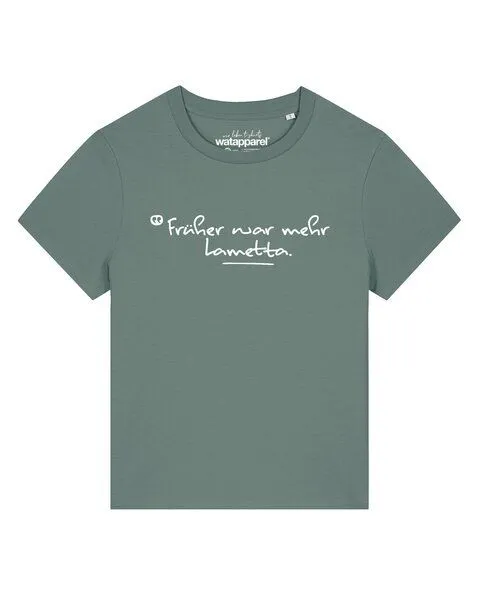 watapparel watapparel T-Shirt Frauen Früher war mehr Lametta, Green bay, – Produktbild 1 von 2