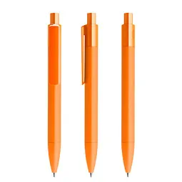 prodir prodir® Druckkugelschreiber DS4 Soft Touch PRR Push, blaue Mine, orange – Produktbild 1 von 1