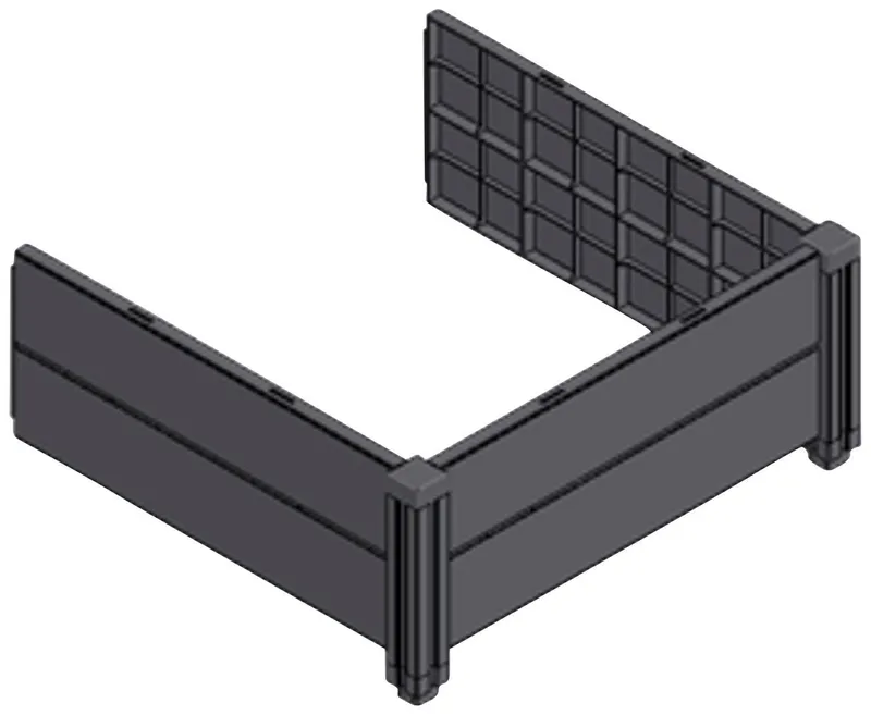 KHW KHW Hochbeet Demeter Erweiterungsset, BxTxH: 82x82x31 cm, Grau, – Produktbild 1 von 5