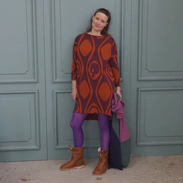 Fräulein Prusselise Fräulein Prusselise H-Kleid Jacquard blau oder rot, Rostrot, – Produktbild 1 von 1