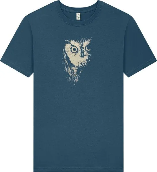 ilovemixtapes ilovemixtapes Eule Siebdruck Unisex T-Shirt Stone washed Denim Blue – Produktbild 1 von 2