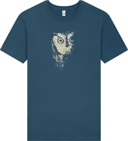ilovemixtapes ilovemixtapes Eule Siebdruck Unisex T-Shirt Stone washed Denim Blue – Produktbild 1 von 1