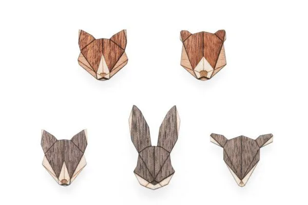 BeWooden BeWooden Broschen aus Holz Set – Tiere – Produktbild 2 von 4