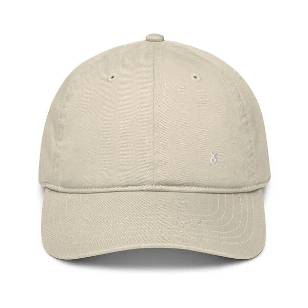 PepMelon Minimal Bio-Baseballmütze, personalisierbare Baseballkappe, dad cap, Creme (weiss), – Produktbild 1 von 5