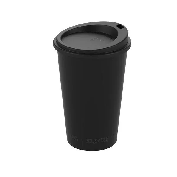 REuse REuse Kaffeebecher to go, Schlichtes schwarz, – Produktbild 1 von 4