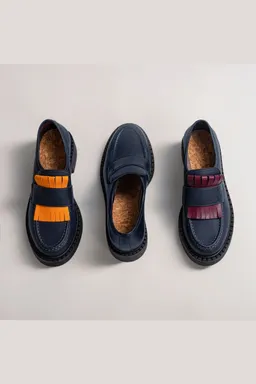 AGAZI AGAZI Damen vegan 3 In 1 Loafers Diane Marineblau – Produktbild 1 von 1