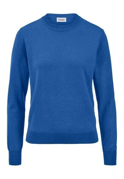 hessnatur hessnatur Pullover Regular aus reiner Bio-Merinowolle, Kobalt, – Produktbild 3 von 4
