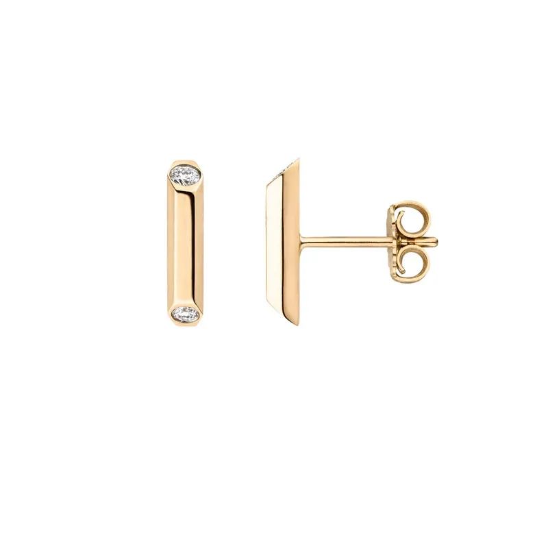 Maren Jewellery Sunbeam Ohrstecker - 18K Gelbgold & Labordiamanten – Produktbild 1 von 1