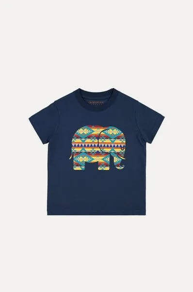 Trendsplant Kid's Organic Navajo Classic T-Shirt Trendsplant Blue, Blau, – Produktbild 2 von 3