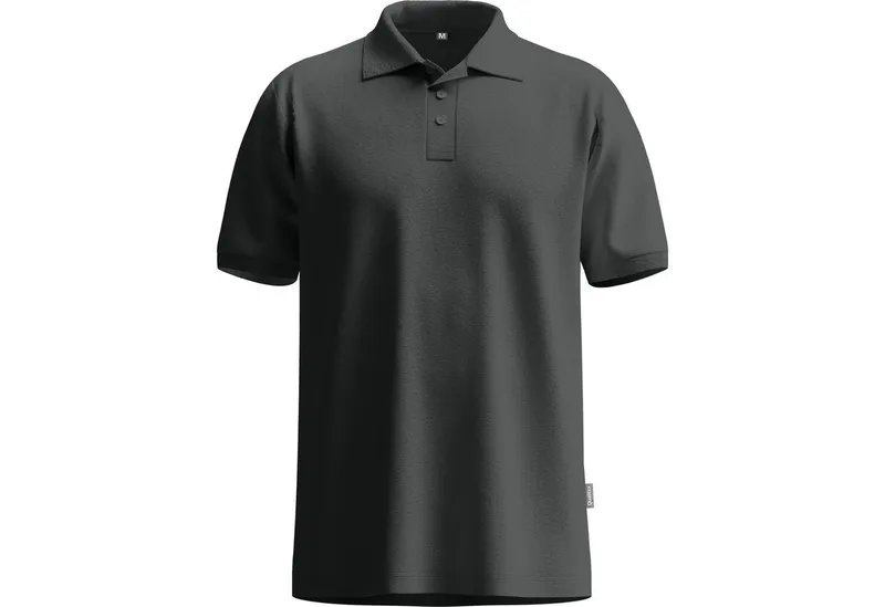 Qualitex Workwear Warnschutz-Shirt Poloshirt Herren Kurzarm – atmungsaktiv & nachhaltig Polo Shirt (1-tlg) Herren Poloshirt kurzarm aus Tencel – bequem, robust & vielseitig, Grau, – Produktbild 1 von 3