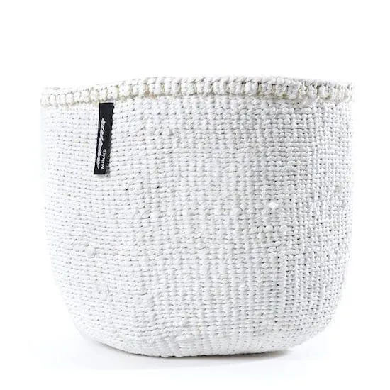 Mifuko KIONDO Körbe S - Sisal Aufbewahrungs- & Pflanzkorb - Upcycling by Mifuko, Weiß, – Produktbild 2 von 4
