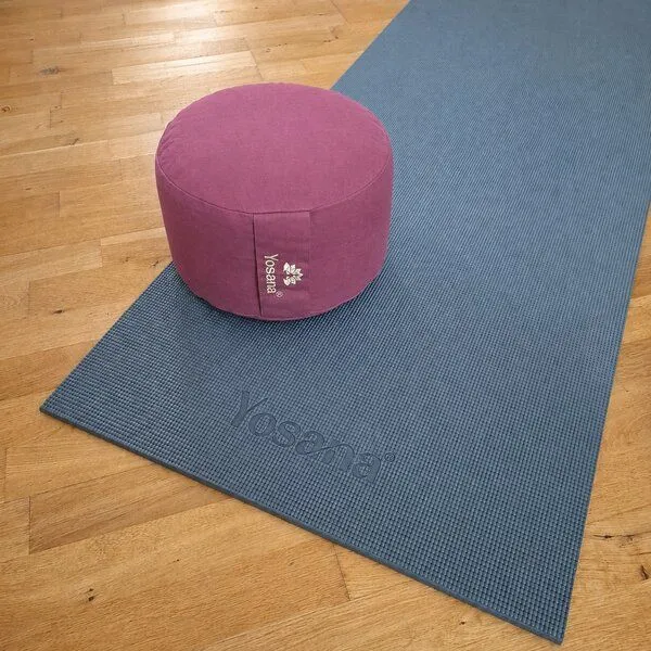 Yosana Yosana Yogakissen rund, Meditationskissen 30x15cm, Aubergine, – Produktbild 2 von 8