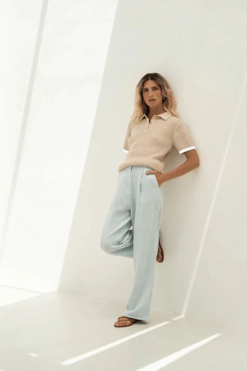 Näz Näz Damen vegan Hose Mara Hellblau, Extra hellblau, – Produktbild 1 von 2