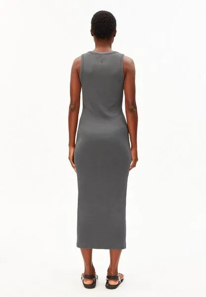ARMEDANGELS ARMEDANGELS GMT DYE BODYCON RIB Damen Kleid aus Bio-Baumwoll Mix, Space steel, – Produktbild 2 von 3