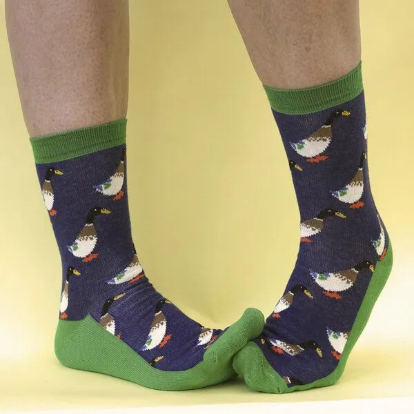 Fräulein Prusselise Fräulein Prusselise Ente Socken blau grün bunt gemustert – Produktbild 2 von 3