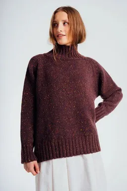 Kopyto Kopyto TAJRA - Damen Oversize Melange-Rollkragenpullover aus 100% RWS Merinowolle – Produktbild 1 von 1