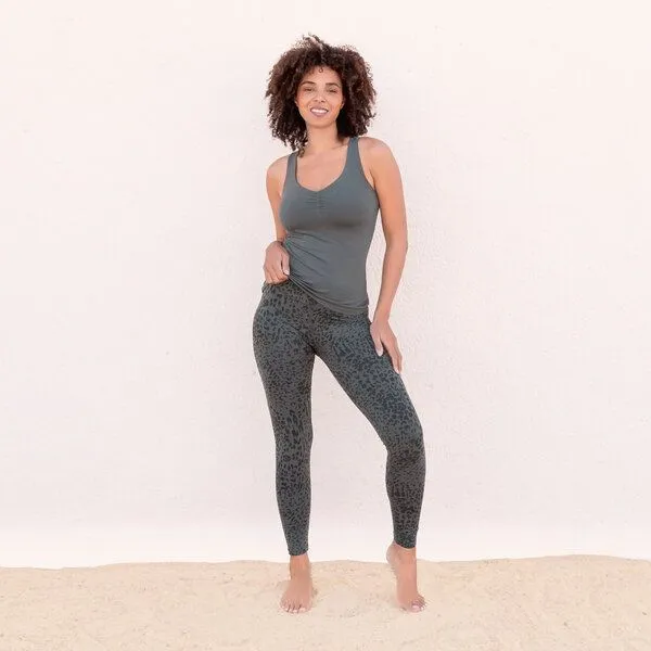 Jaya Jaya SUSAN ANIMAL - High-Rise Leggings mit Allover-Animal-Print, Forest/grün, – Produktbild 2 von 3