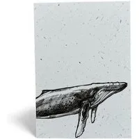 ilovemixtapes ilovemixtapes Postkarte „Whale“ – Minimalistisches Walmotiv in Schwarz-Weiß für Meer- & Designliebhaber – Produktbild 1 von 1