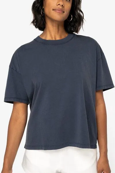 Kultgut Kultgut Biofair- Vegan Vintagelook Shirt- Supersoft 100% Biobaumwolle, Nightblue(blau), – Produktbild 2 von 4