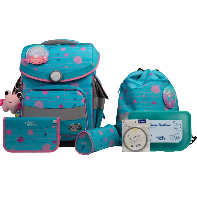 School-Mood School-Mood Timeless Pro 7-tlg. Schulranzenset Lilly (Meerjungfrau), Blue, – Produktbild 1 von 1