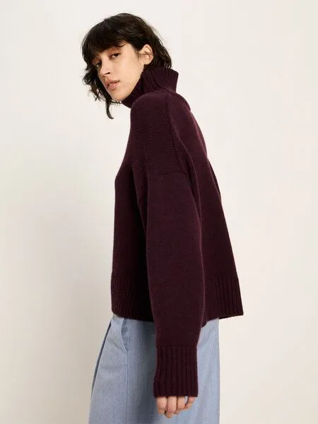 LANIUS LANIUS Oversized Pullover, Bordeaux, – Produktbild 3 von 3