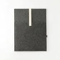 matilda k manufaktur matilda k. manufaktur Minimalistische Laptophülle aus Wollfilz 'max' mit Einsteckfach | für MacBook |Air| Pro 13|14|15|16 Zoll, Dunkelgrau-natur, – Produktbild 1 von 1