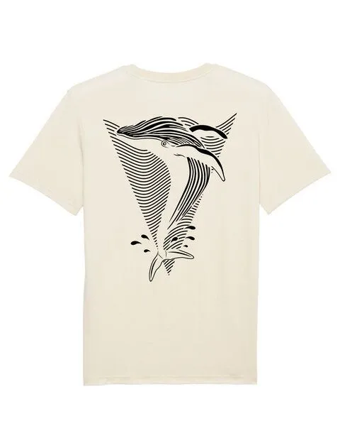 vis wear vis wear Wal - Göttin der Ozeane - Back Print Premium T-Shirt, Natural, – Produktbild 1 von 2