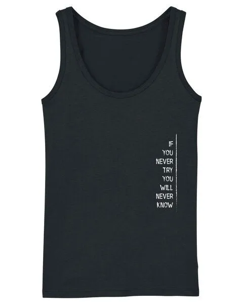 Human Family Human Family Bio Damen Tank-Top "Gleam - If U try" in 6 Farben, Weiss, – Produktbild 3 von 3