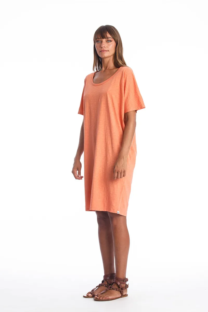 RAVENS VIEW IBIZA RAVENS VIEW IBIZA Damen vegan Kleid Jane Apricot, Orange, – Produktbild 2 von 2