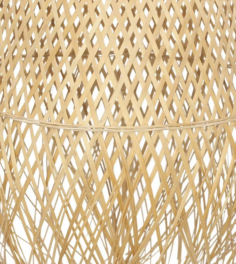 Dekoleidenschaft Lampenschirm "Ibiza" 2er Set für Hängelampe, Bambus, Hängelampenschirm Ersatzschirm, Ersatzschirm Ø 42 x 62 cm für Pendelleuchte, Deckenlampe, Beige, – Produktbild 5 von 5