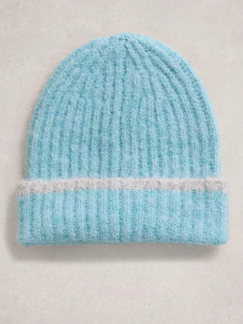 White Stuff Strickmütze Colour-Block - Einheitsgröße, Blau multi, – Produktbild 2 von 2