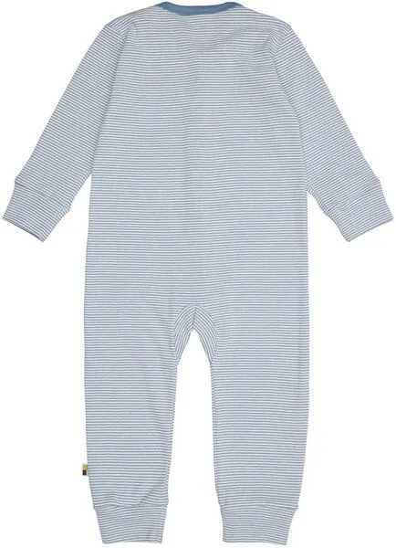 loud + proud loud + proud Baby Overall Pyjama aus Bio Baumwolle und GOTS zertifiziert, Dusk/blau, – Produktbild 1 von 3