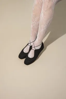 AGAZI AGAZI LOUISE (matte black) – vegan ballerina flats made from plant-based leather – Produktbild 1 von 1
